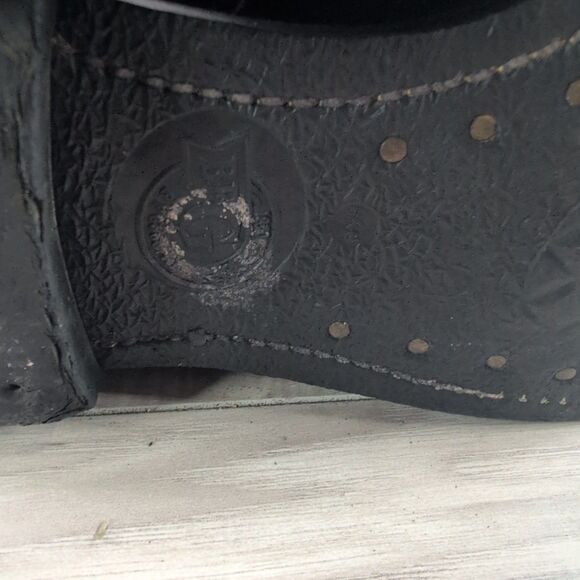 Vtg 1950's 60's US Black Military Cap Toe Combat Boots Sz 10 R KG Vintage - Picture 10 of 16